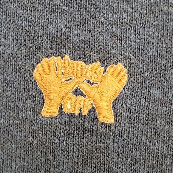 Vintage 80s Hands-Off 1/4 Zip Collard Sweater Womens L 20x21 Boxy Cropped USA - Picture 4 of 10